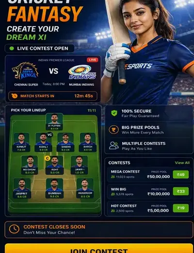 Xwin (xwin) fantasy cricket & matchday visual 3